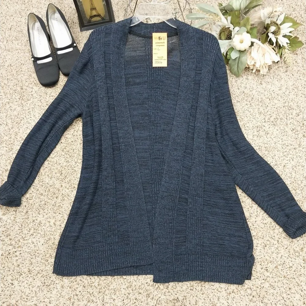 3308 Size Large Acrylic Navy Knit Cardigan. - Picture 1 of 5